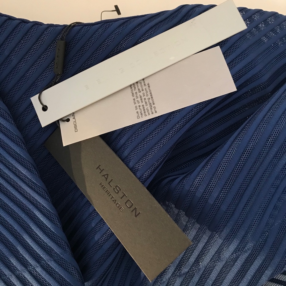 HALSTON HERITAGE Strapless Mesh Dress 2073 - Picture 6 of 10